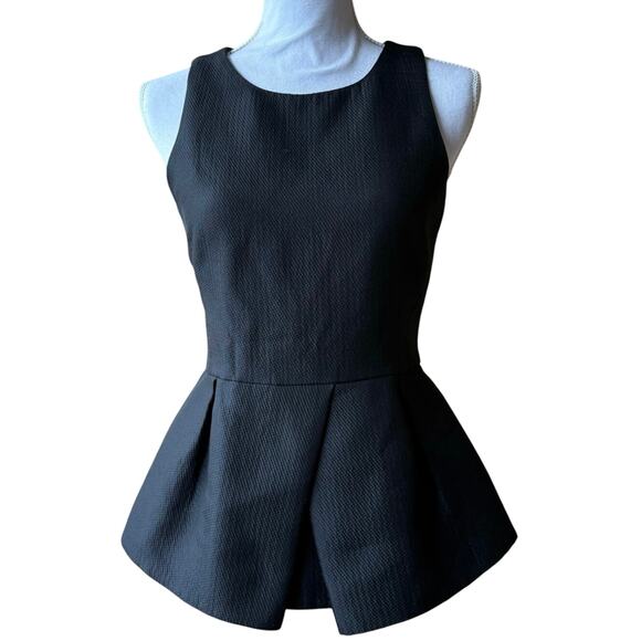 Tibi peplum Simona sleeveless wool blend pleated blouse minimalist size 4 - Picture 1 of 16